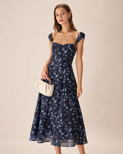 Jacinta | Fitted Sweetheart Neck Wedding Guest Midi Dress
