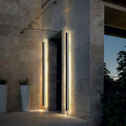 Metallic Minimalist Outdoor Wall Sconce with Long Profile – Ideal for Covered Patio
