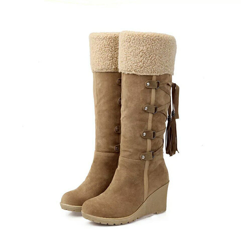 Biruvi | Women's Fur-Lined Wedge Boots