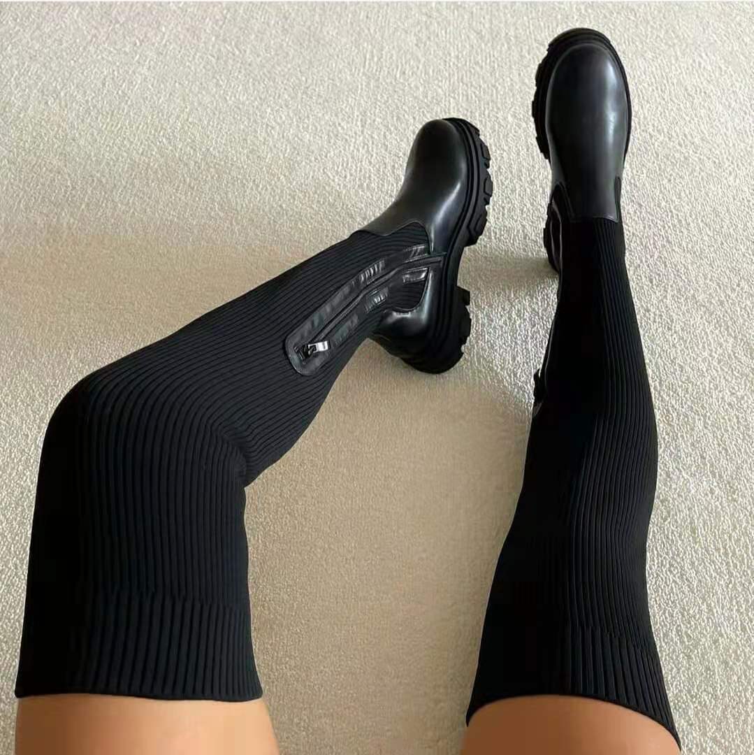 Biruvi | Women's Heeled Knee-High Boots