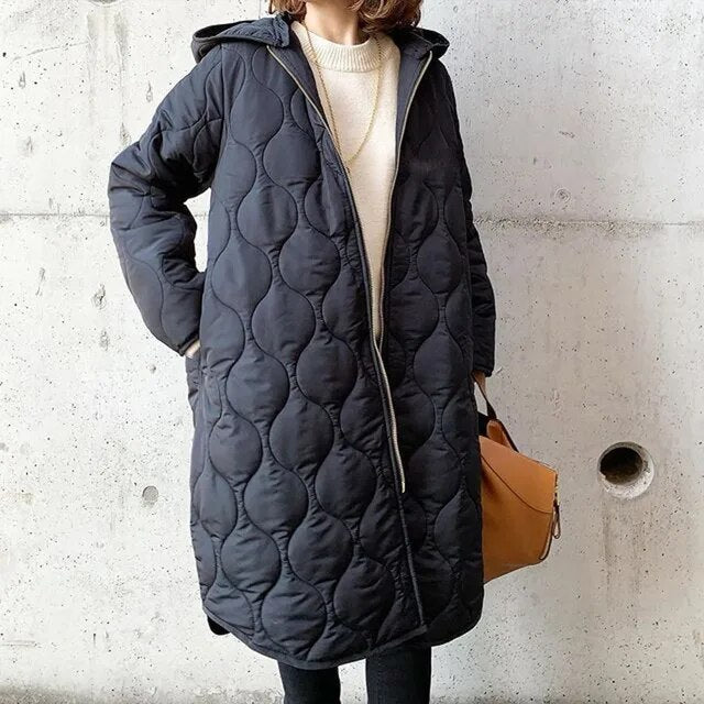 Biruvi | Women's Quilted Oversized Parka Jacket