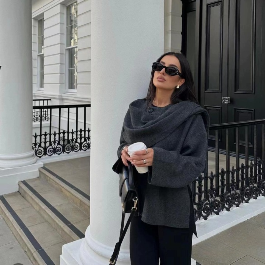 Biruvi | Women’s Asymmetric Cape Coat