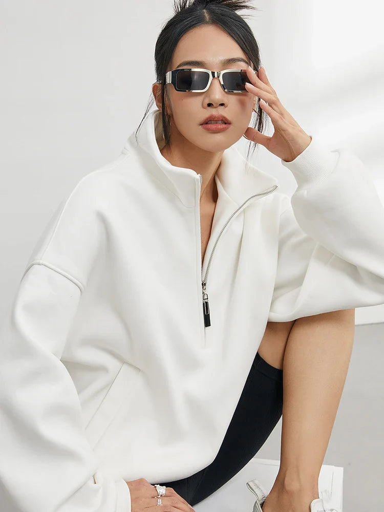 Biruvi | Women’s Casual Half-Zip Sweater