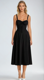 Kianara | Corset Midi Dress With Structured Bodice 7