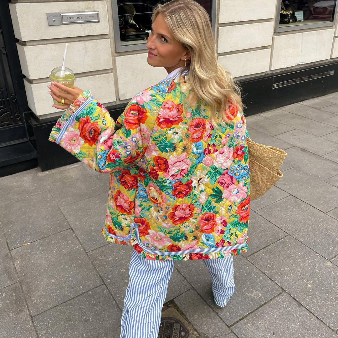 Biruvi | Women’s Elegant Floral Jacket