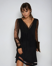 Matelyn | Evening Dress With Sheer Sleeves 0