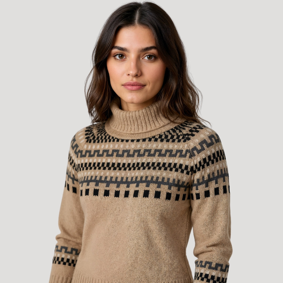 Biruvi | Women’s Fair Isle Chunky Knit Oversized Jumper