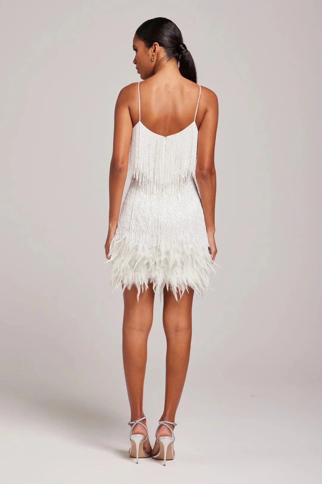 Biruvi | Women's Feather Mini Party Dress