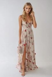 Celeste | Floral Cut-Out Maxi Dress – Graceful Elegance with a Romantic Touch 2