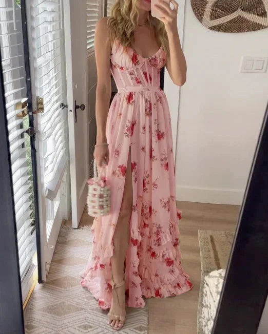 Celeste | Floral Cut-Out Maxi Dress – Graceful Elegance with a Romantic Touch 3