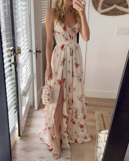 Celeste | Floral Cut-Out Maxi Dress – Graceful Elegance with a Romantic Touch 4