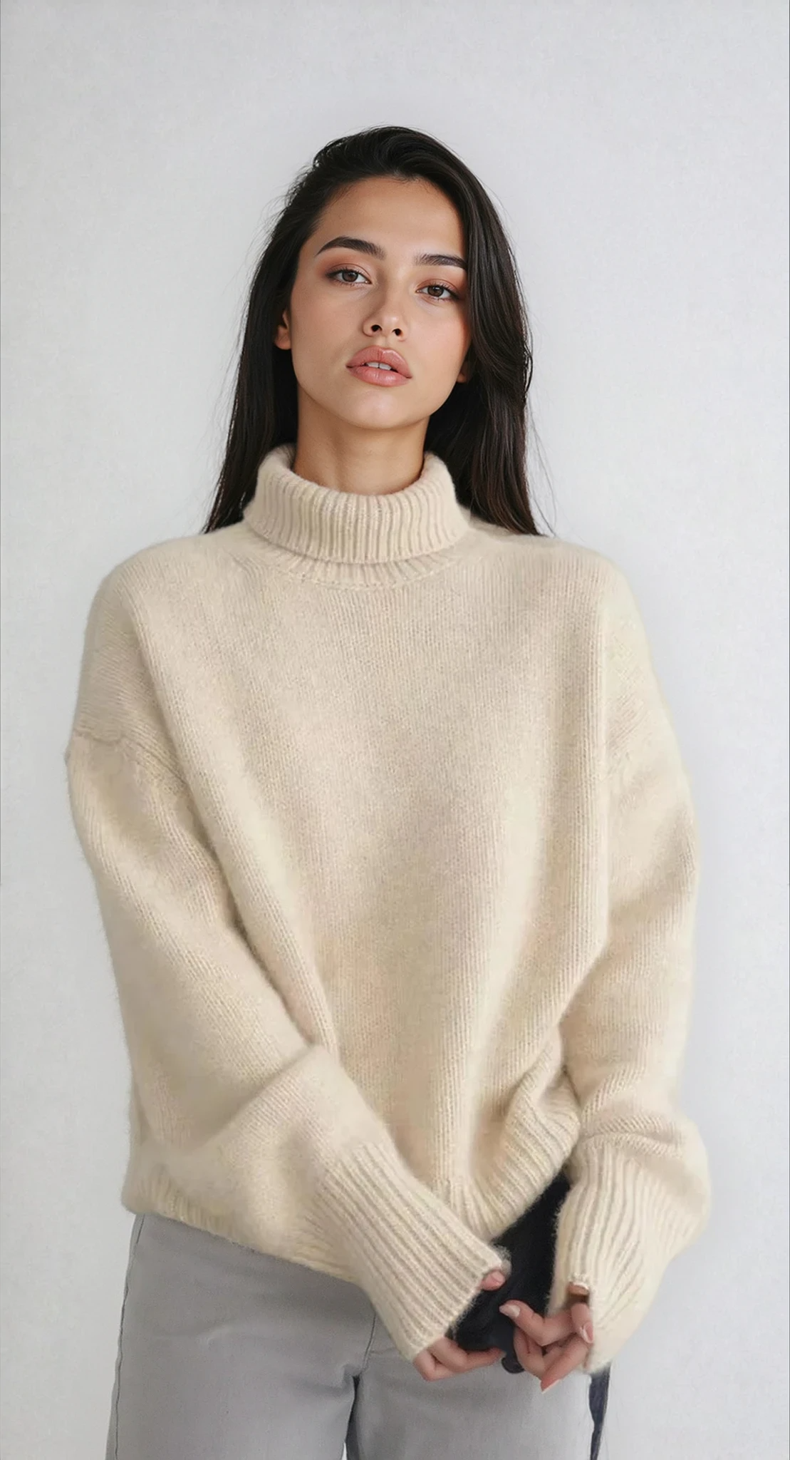 Biruvi | Women’s Knitted Turtleneck Sweater