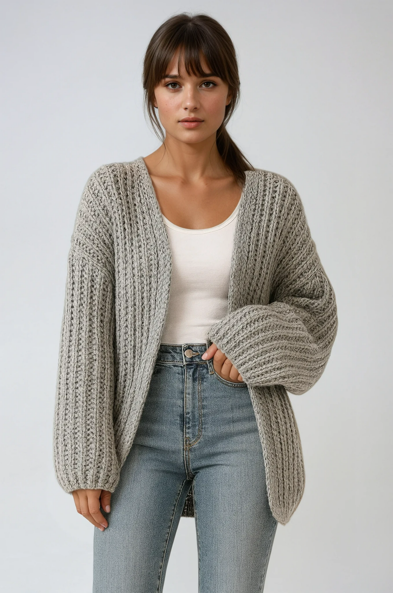 Biruvi | Women's Oversized Knit Cardigan