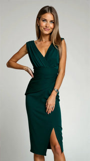 Felvia | Pleated Evening Dress – Maxi Length 0