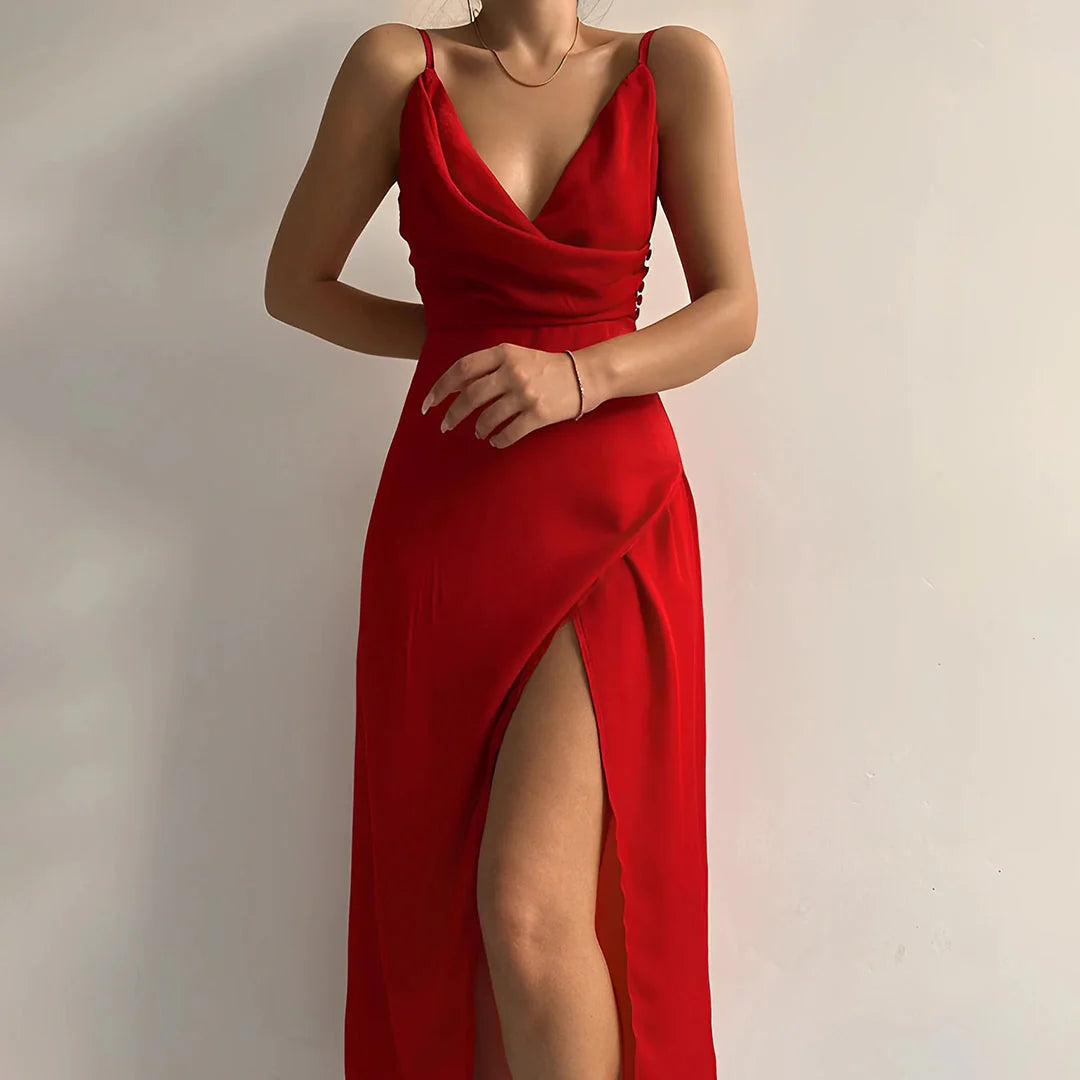Valeria | Sultry Plunge Gown – Elegance with a Bold Touch 5