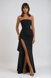 Celeste | Strapless Ruched Maxi Dress – Timeless Elegance with a Sultry Edge 1