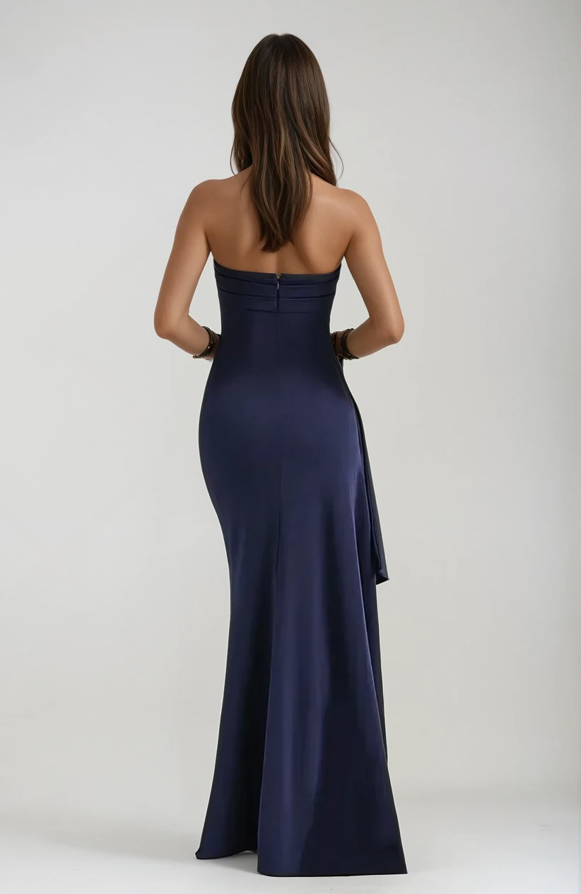Celeste | Strapless Ruched Maxi Dress – Timeless Elegance with a Sultry Edge 3