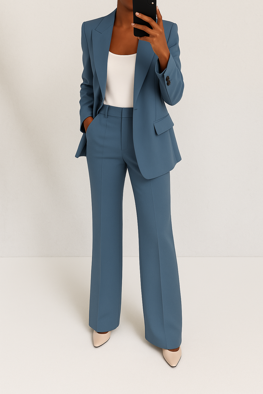 Biruvi | Women’s Blazer & Wide-Leg Trouser Suit Set