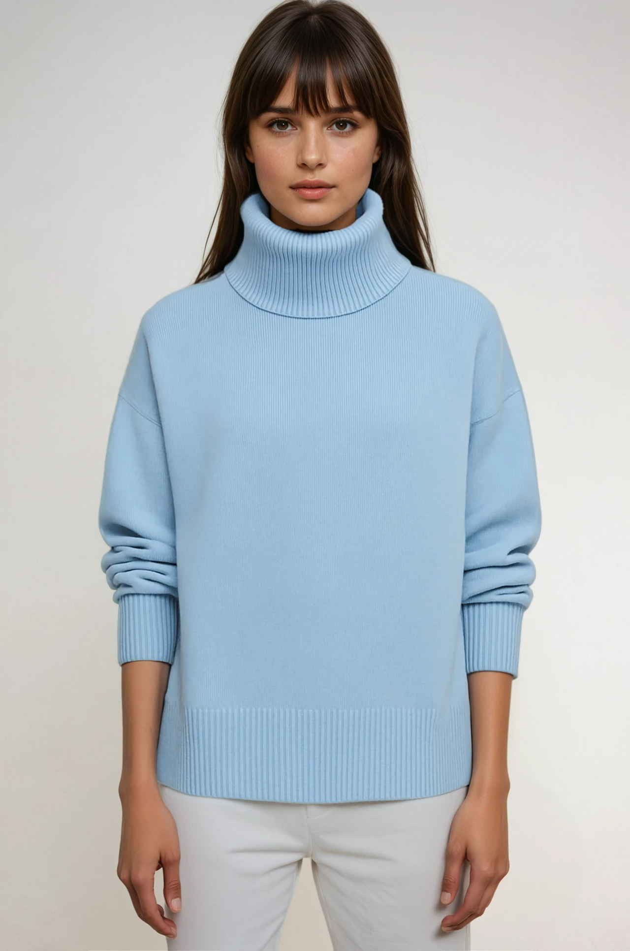Biruvi | Women's Turtleneck Oversized Sweater