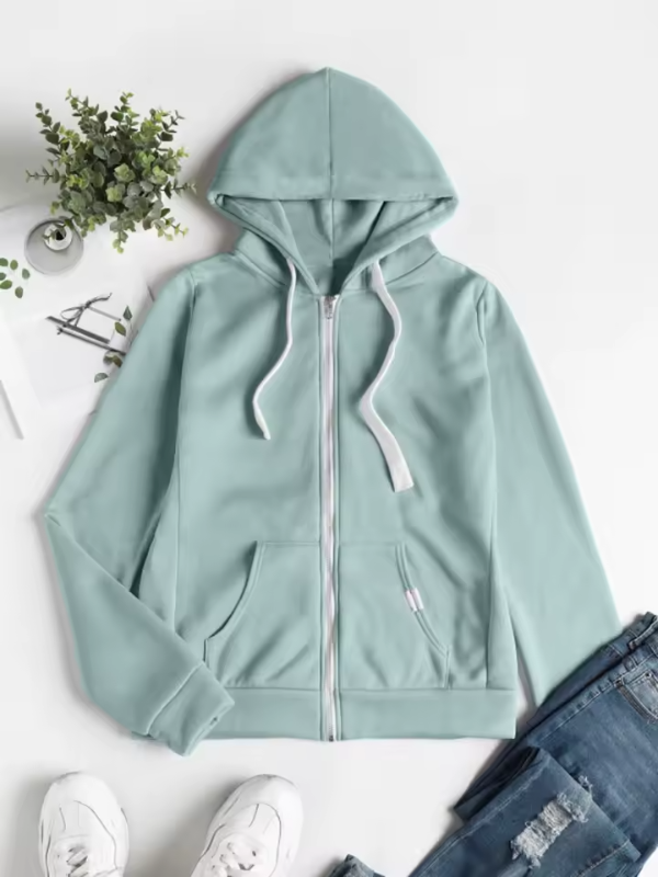Biruvi | Women’s Zip-Up Drawstring Hoodie