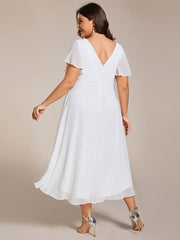 Daisy | A-Line V Neck High-Low Wedding Guest Dress
