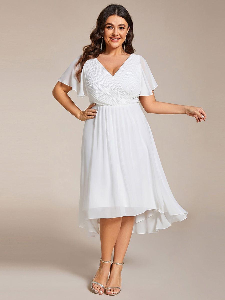 Daisy | A-Line V Neck High-Low Wedding Guest Dress