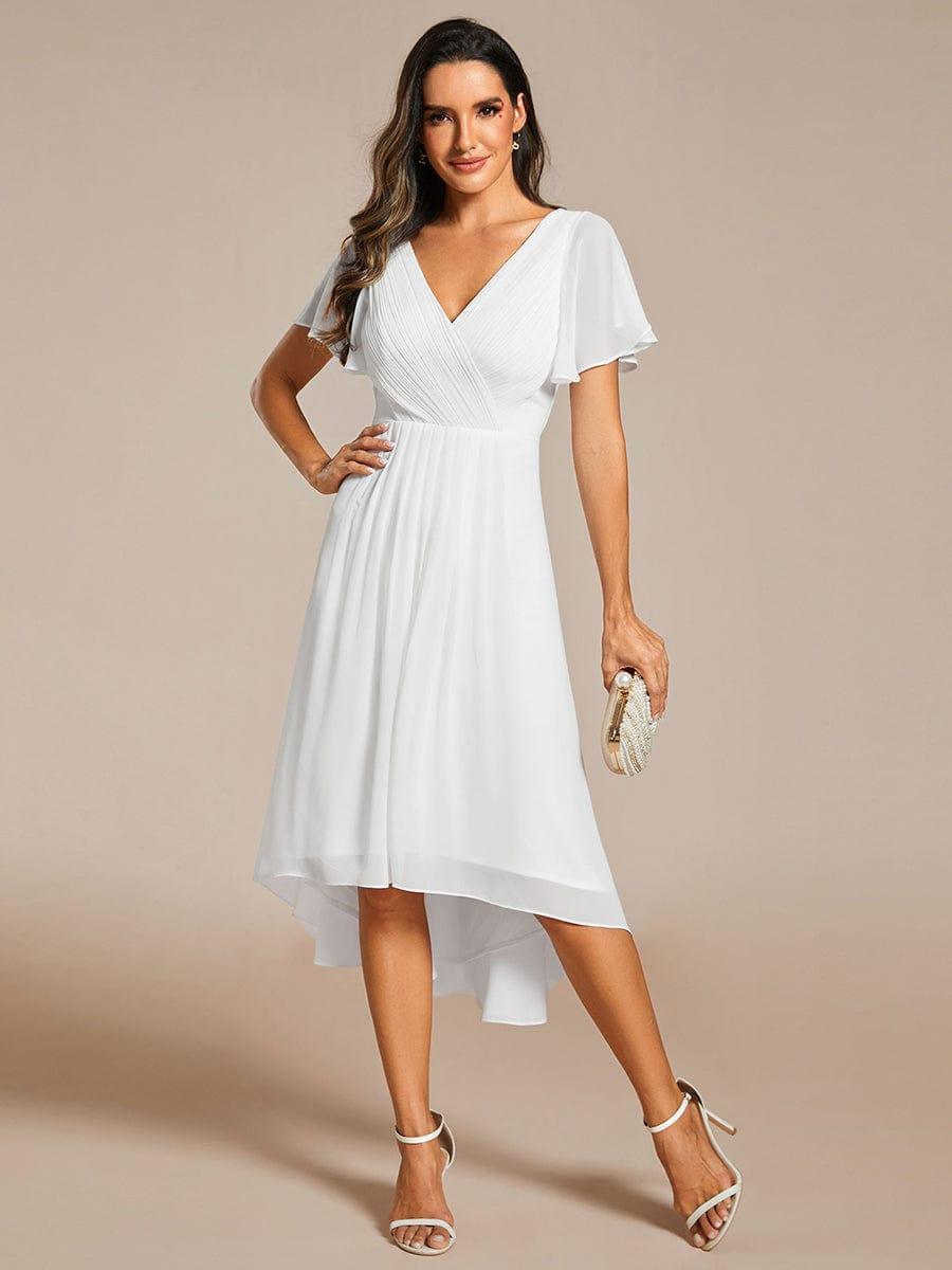 Daisy | A-Line V Neck High-Low Wedding Guest Dress
