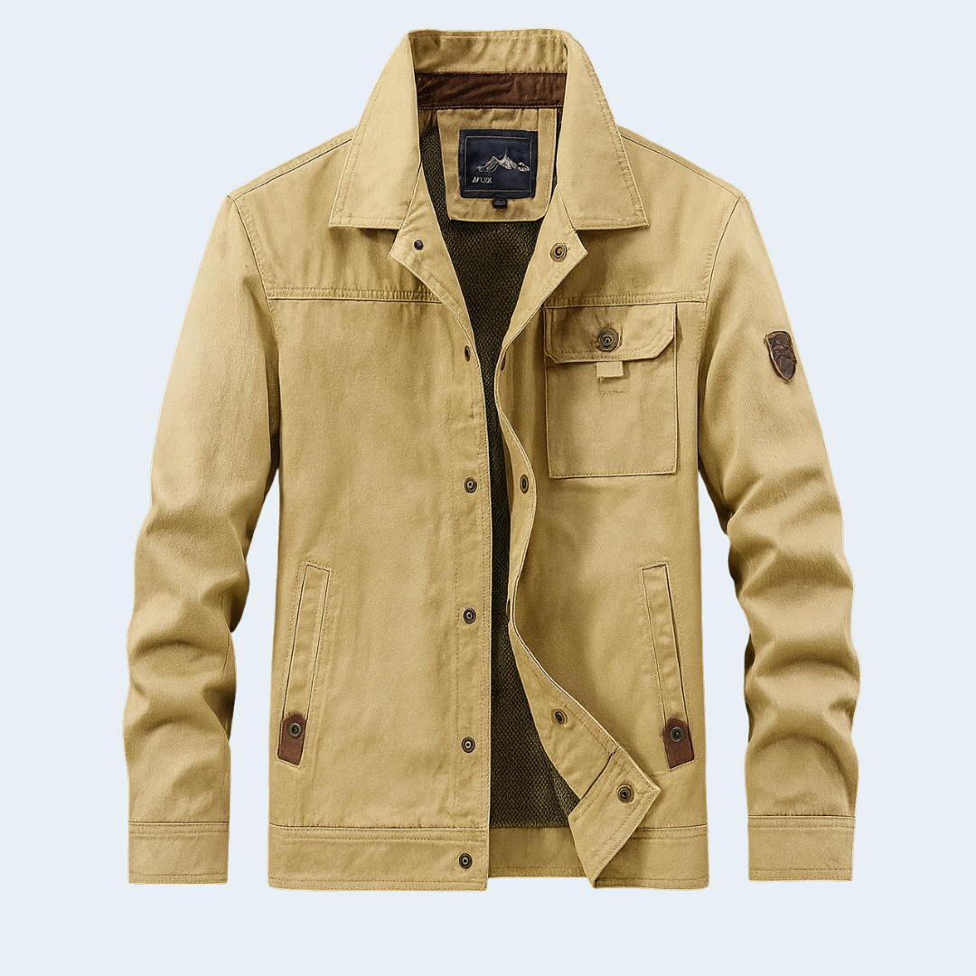 Biruvi | Men’s Fargo Field Jacket with Thermal Insulation and Water-Resistant Cotton Outer