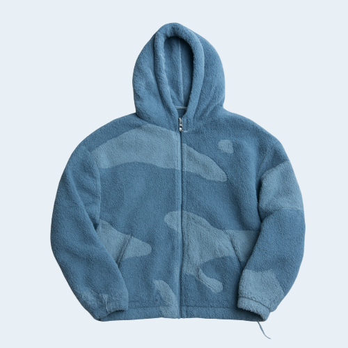 Biruvi | Men’s Oversized Colour Block Zip Hoodie