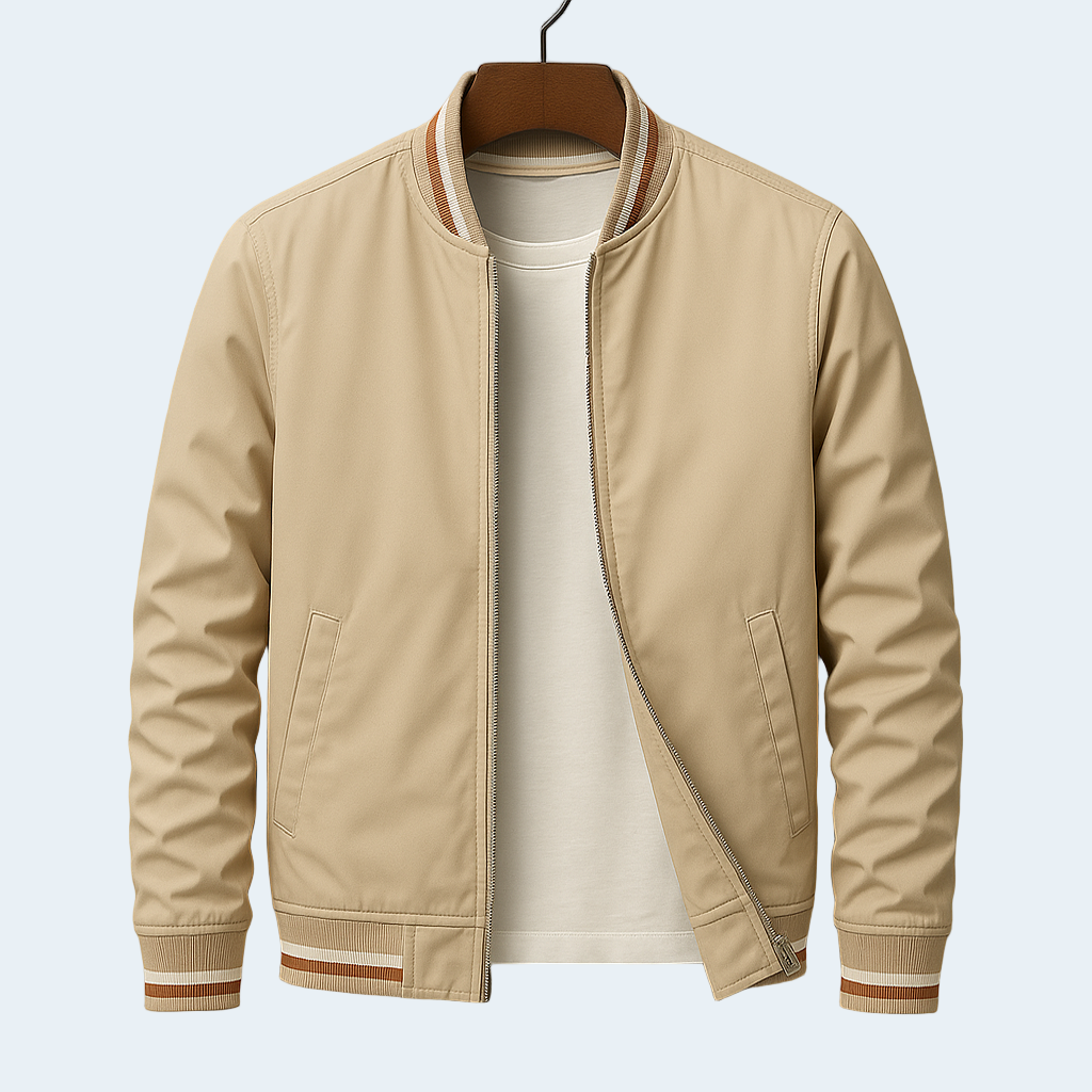 Biruvi | Men’s Lightweight Bomber Jacket Zip-Up Breathable Casual Jacket