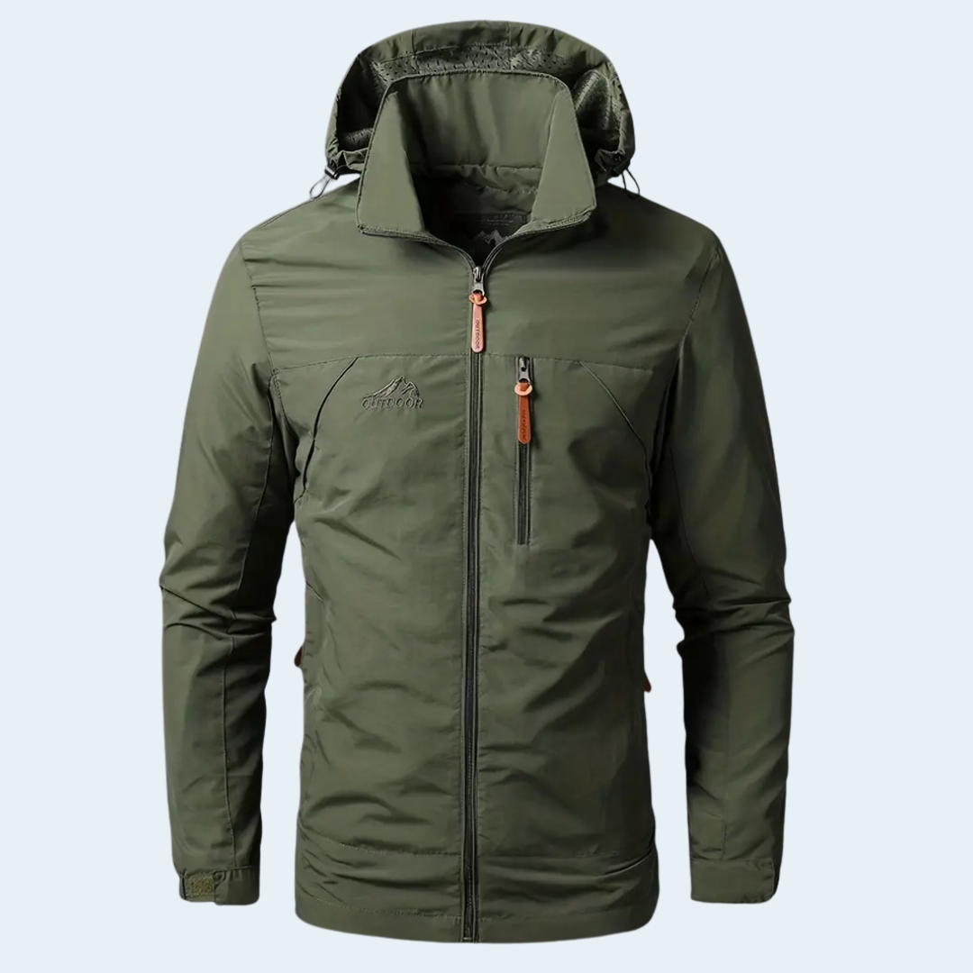 Biruvi | Men’s Waterproof Hooded Rain Jacket Breathable Lightweight Fit
