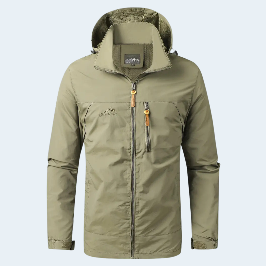 Biruvi | Men’s Waterproof Hooded Rain Jacket Breathable Lightweight Fit