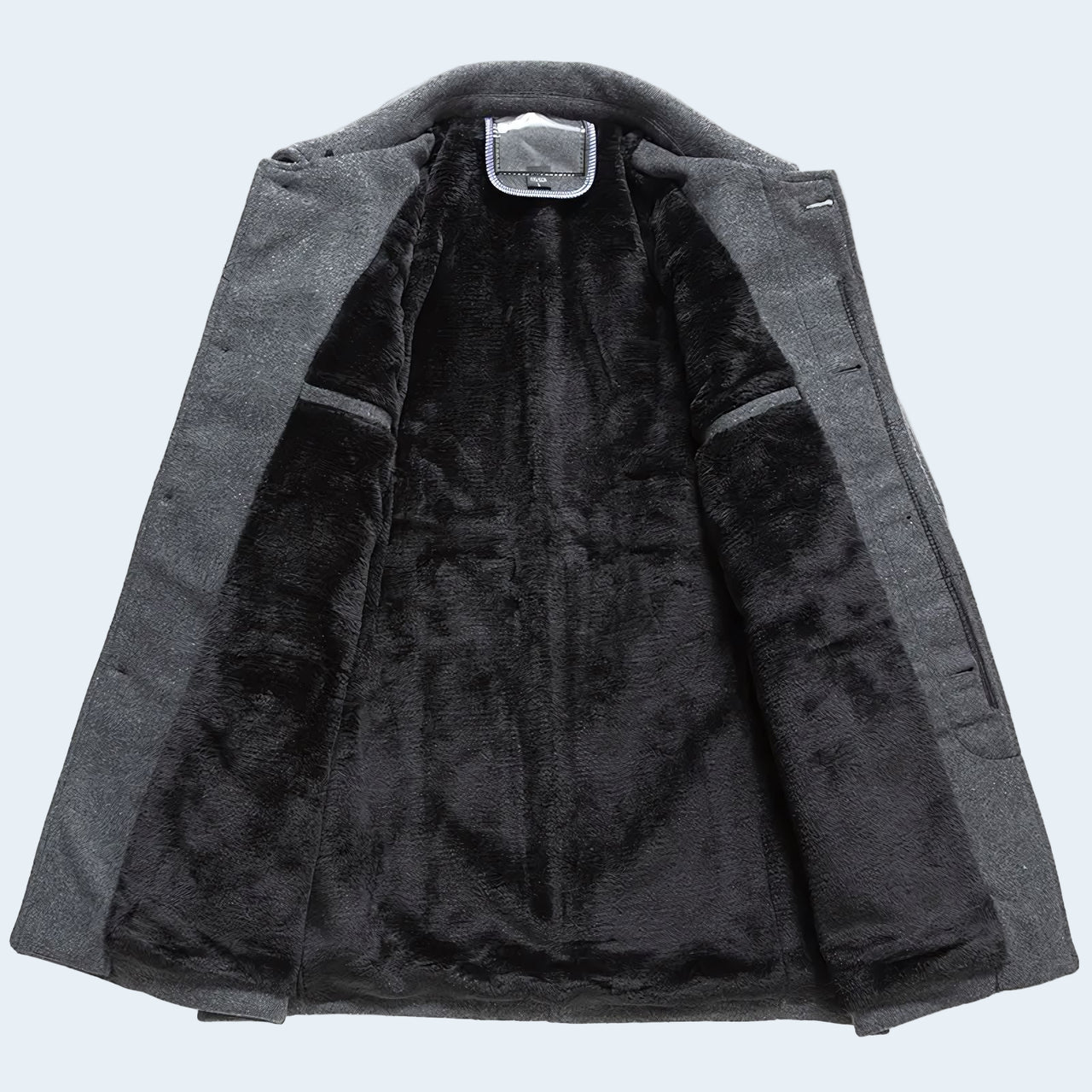 Biruvi | Men’s Short Wool Overcoat