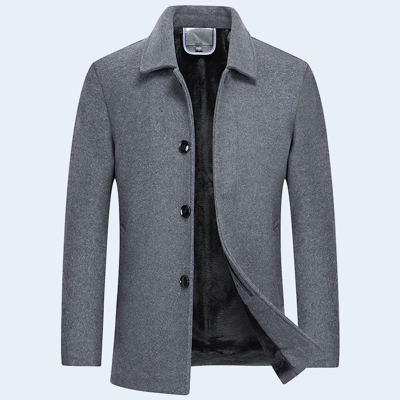 Biruvi | Men’s Short Wool Overcoat