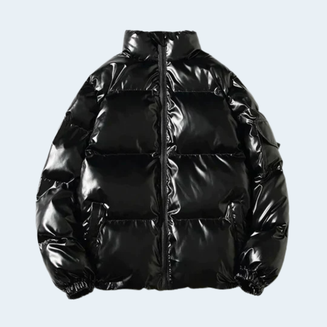 Biruvi | Men’s Glossy Hooded Puffer Jacket