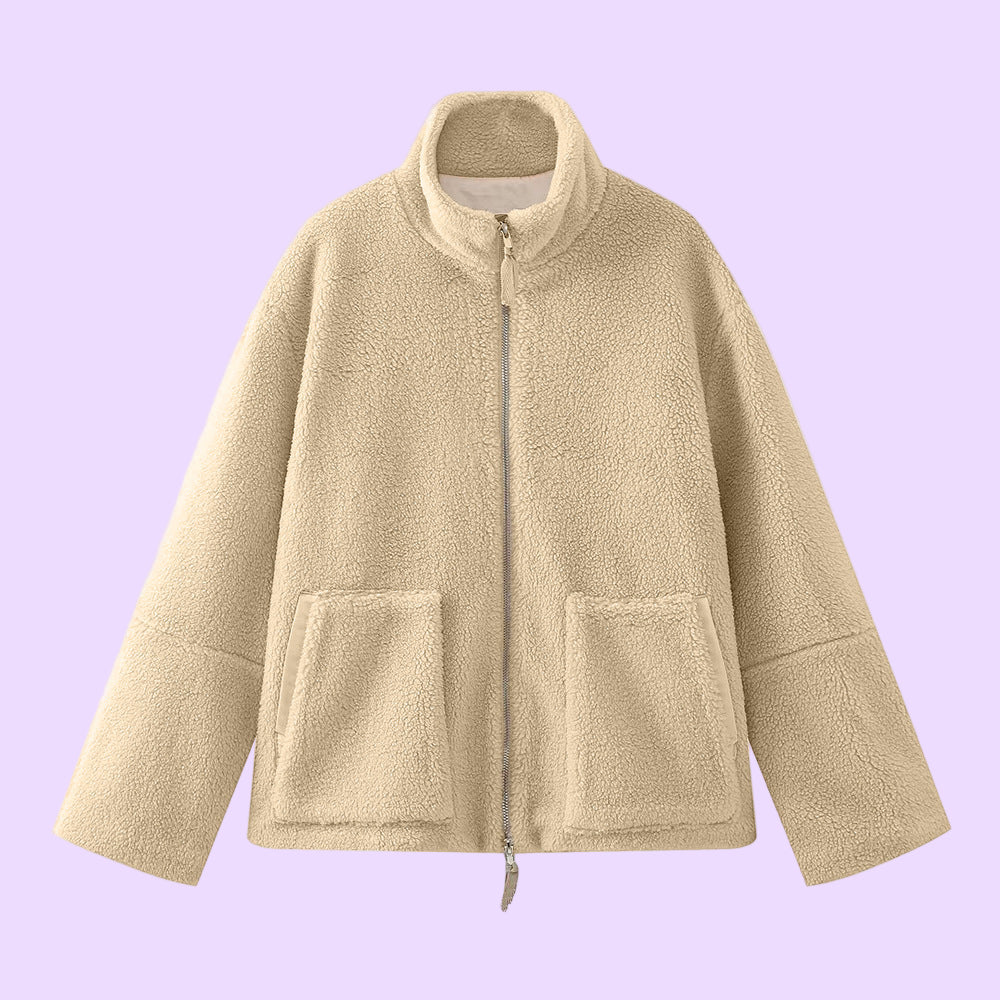 Biruvi | Women’s Oversized Sherpa Teddy Jacket