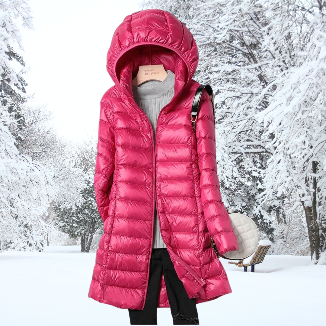 Biruvi | Women’s Long Hooded Puffer Jacket