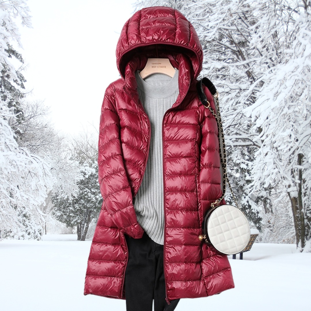Biruvi | Women’s Long Hooded Puffer Jacket