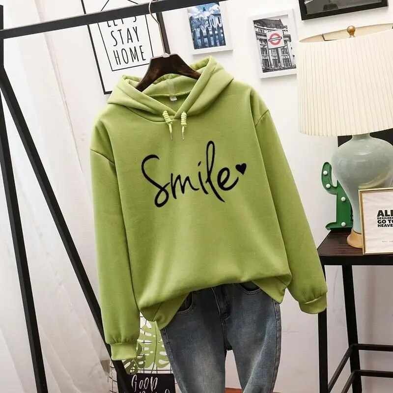 Biruvi | Smile-Love Hoodie – Cozy Comfort and Cheerful Style