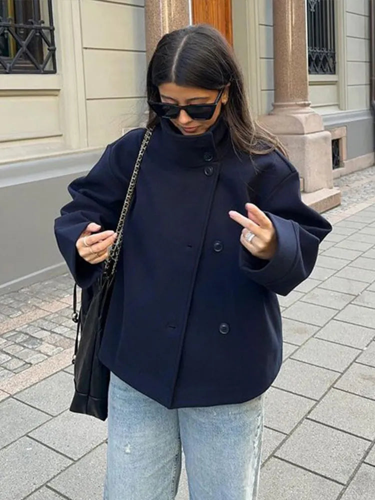 Biruvi | Women’s Cropped Wool Coat