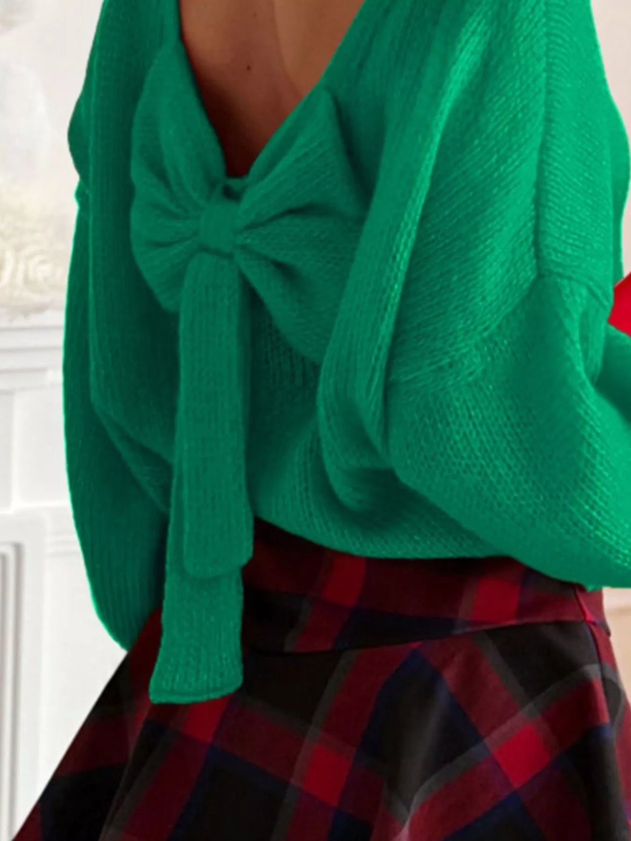 Biruvi | Women’s Bow-Detail Knit Sweater