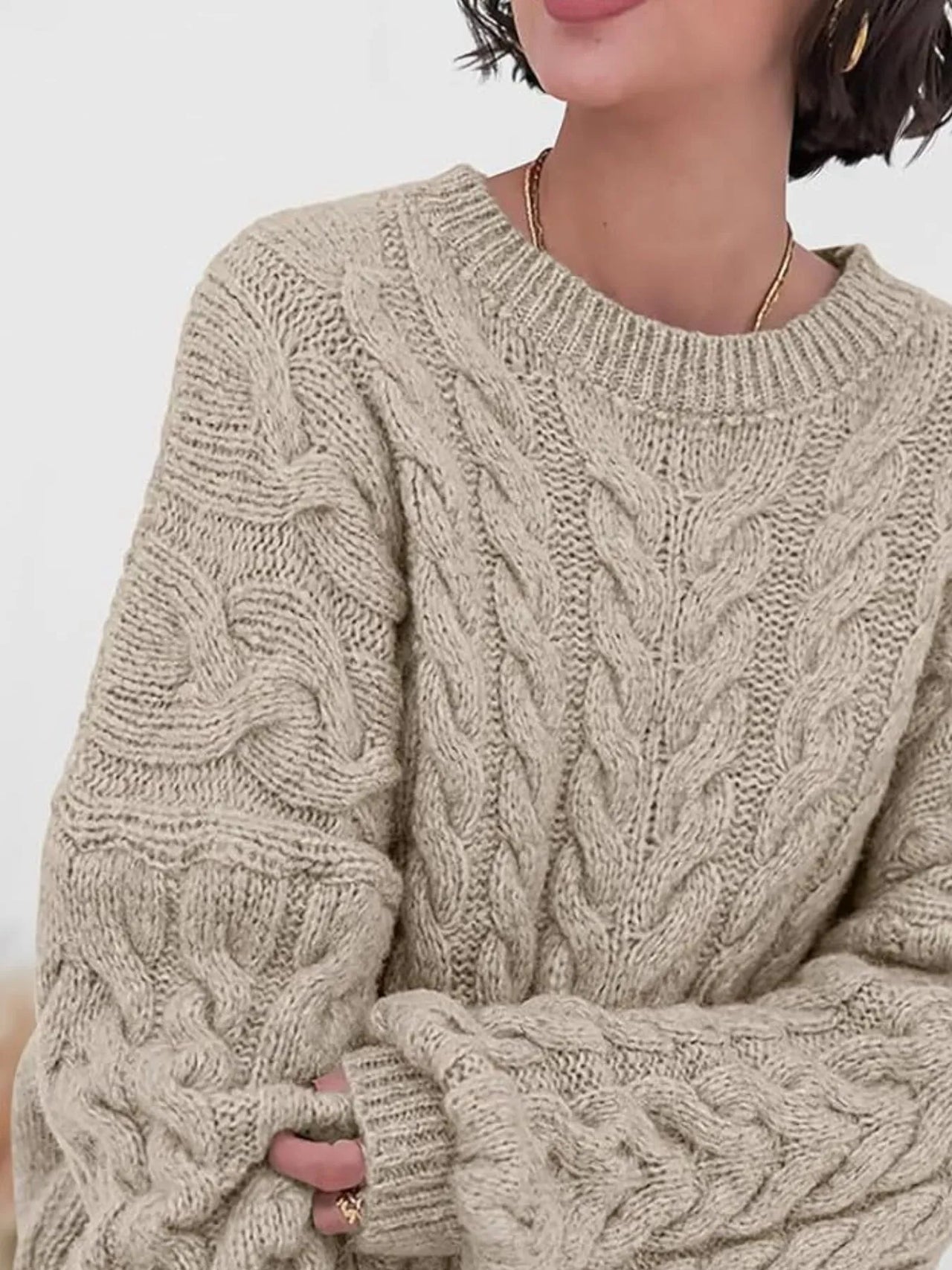 Biruvi | Women’s Cable Knit Long Sleeve Sweater