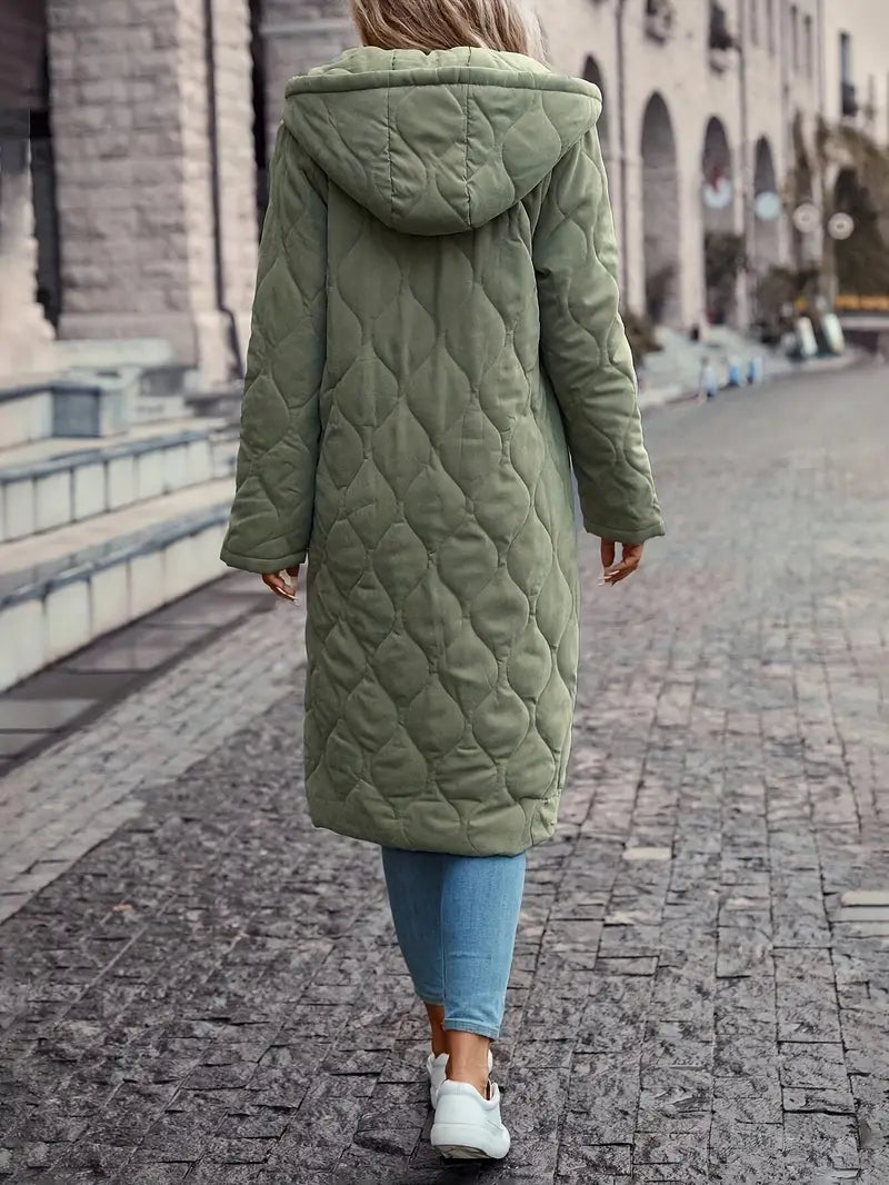 Biruvi | Women’s Long Quilted Hooded Coat