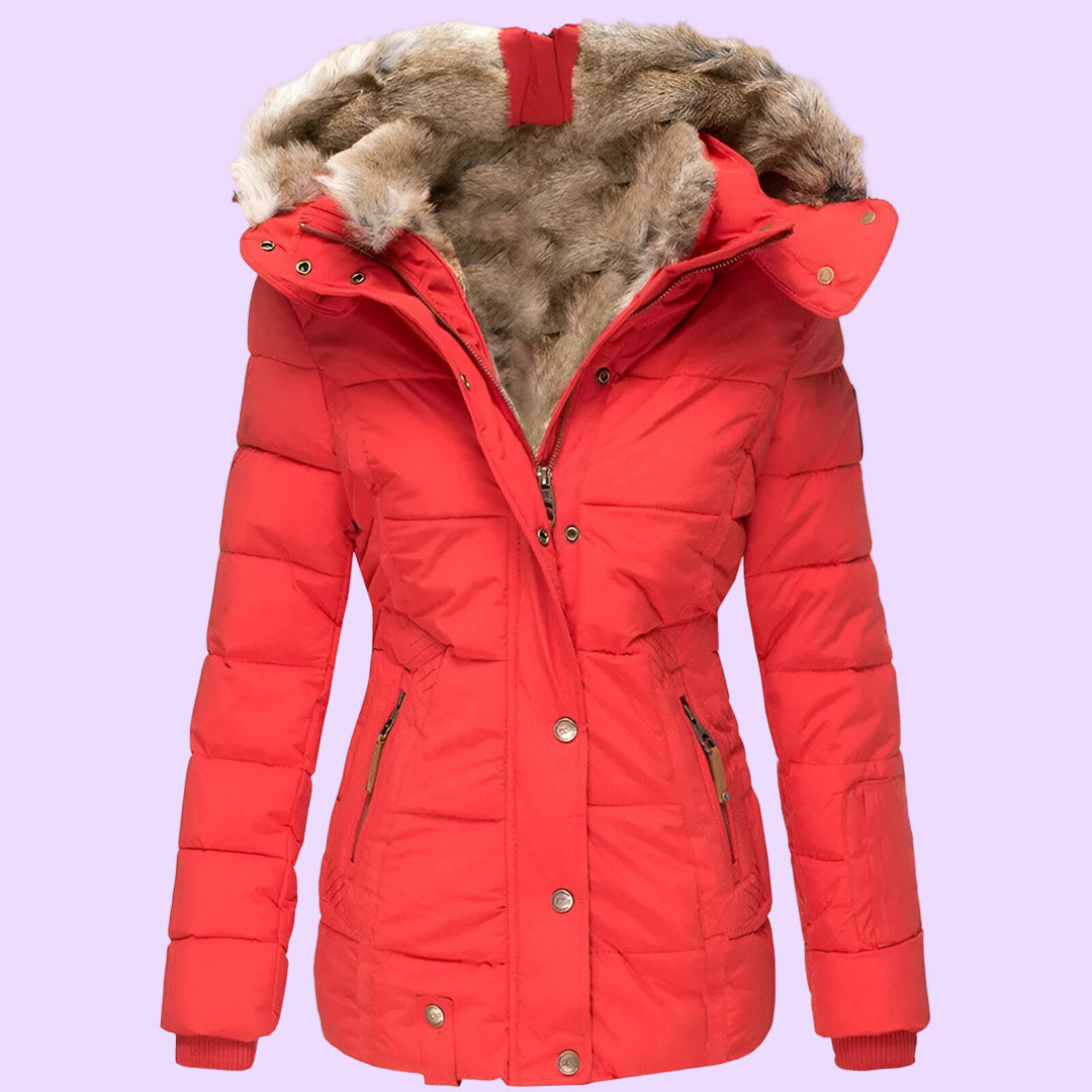 Biruvi | Women’s Puffer Jackets Slim Fit Hooded Winter Warm Jacket