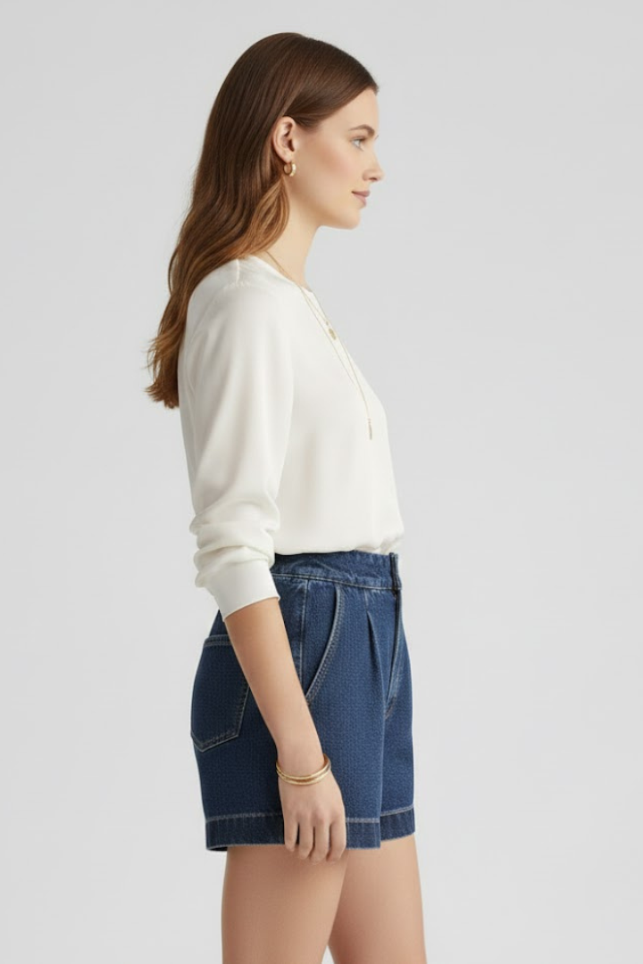 Alaia | High Waist Rolled Hem Shorts
