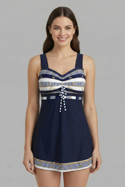 Allegra | Tie Front Tankini Swimsuit Set