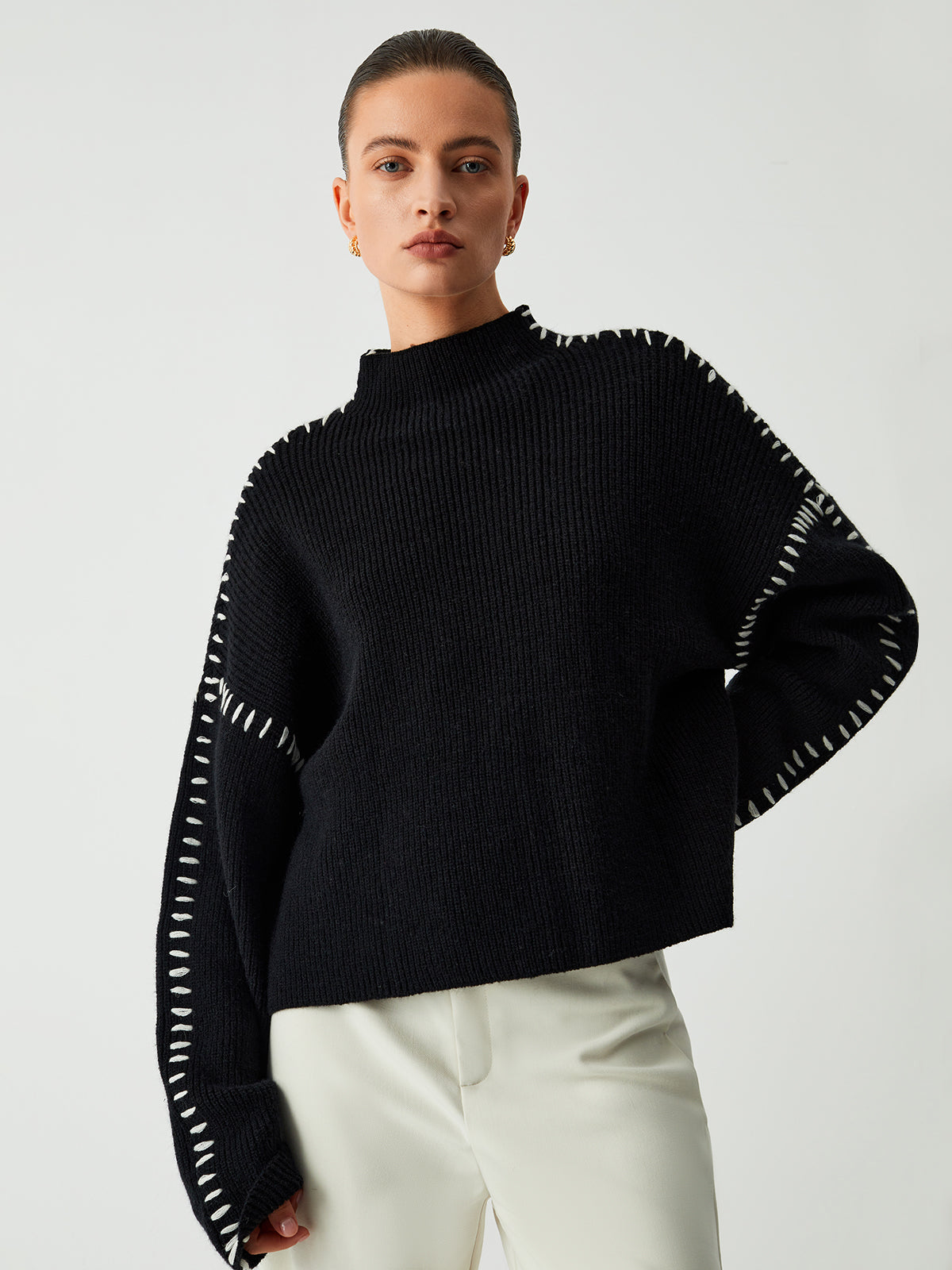 Ariadne | Oversized Mock Neck Sweater