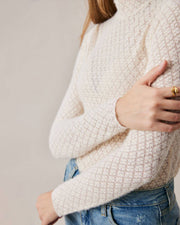 Azure | Sheer Lace Knit Festival Top