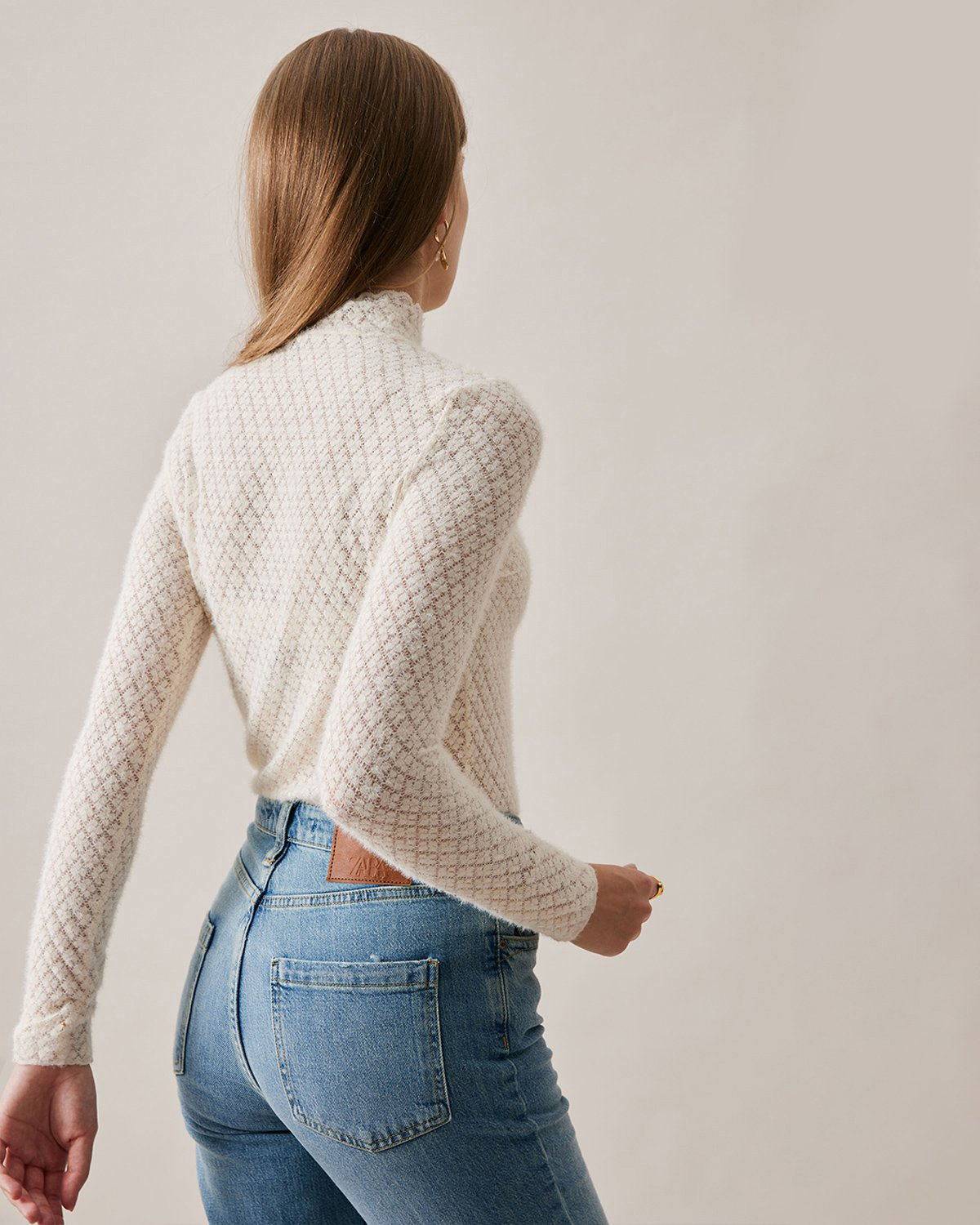 Azure | Sheer Lace Knit Festival Top