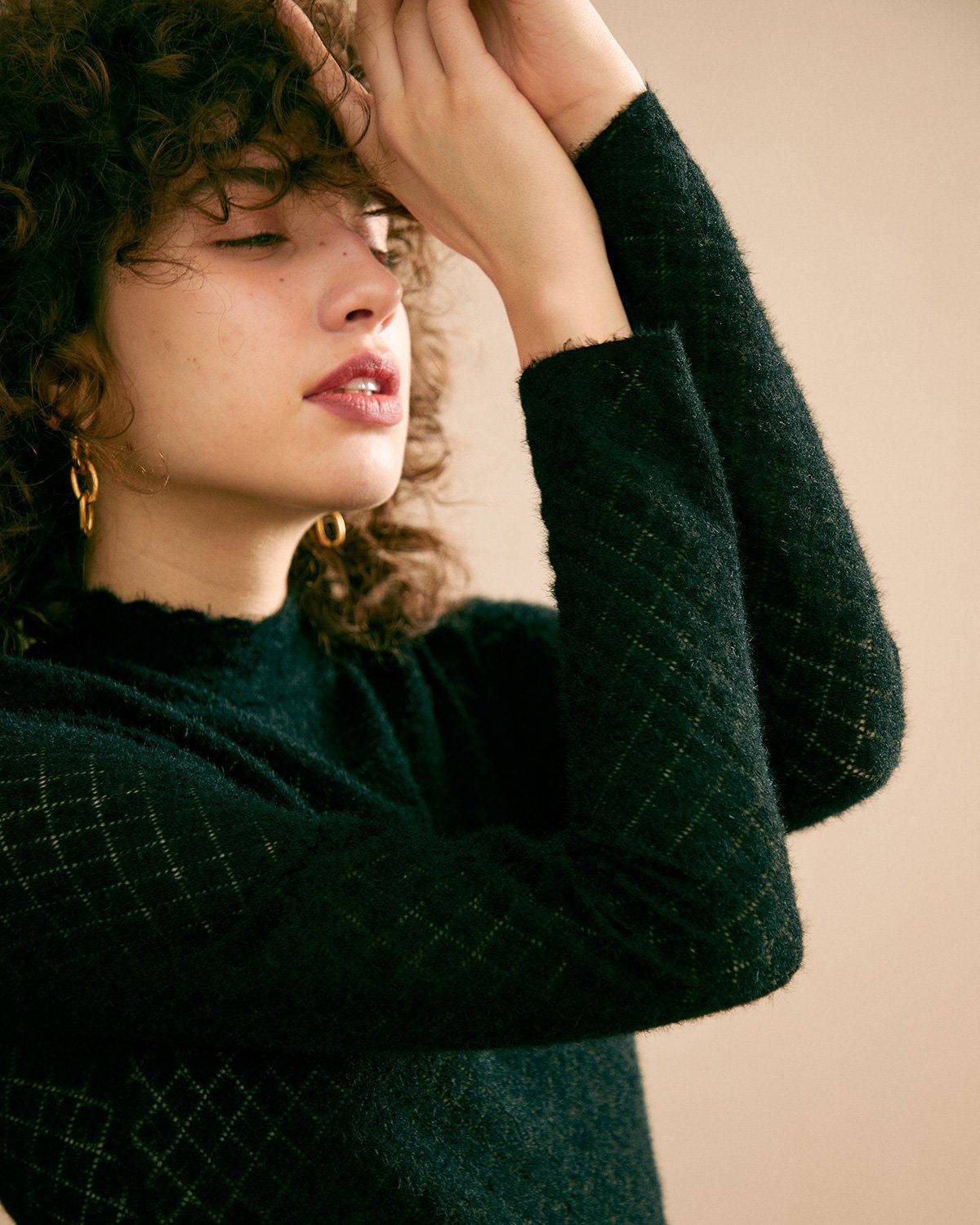 Azure | Sheer Lace Knit Festival Top